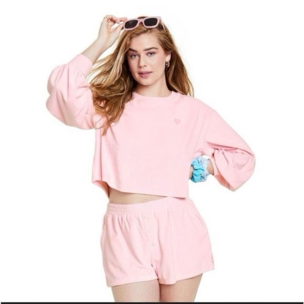 Stoney Clover Lane X Target Cropped Terry Cloth Sweatshirt - Picture 3 of 7